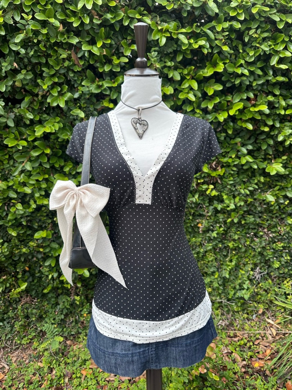 ✨Y2k Polka Dot baby doll top